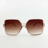 Oversized Square Sunglasses In Crystal Sand
