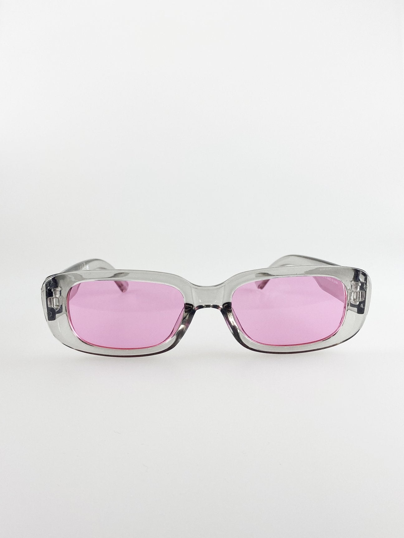 Pink rectangle sunglasses best sale