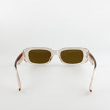 Retro Rectangle Sunglasses In Light Brown