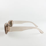 Retro Rectangle Sunglasses In Light Brown