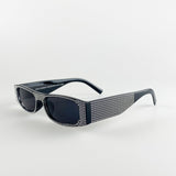 Perforated Rectangle Sunglasses In Black