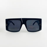 Oversized Wraparound Plastic Frame Sunglasses