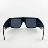 Oversized Wraparound Plastic Frame Sunglasses