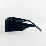 Oversized Wraparound Plastic Frame Sunglasses