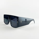 Oversized Wraparound Plastic Frame Sunglasses