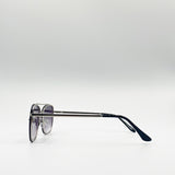 Silver Aviator Sunglasses with Metal Frames
