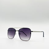 Silver Aviator Sunglasses with Metal Frames