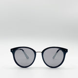 Thick Frame Round Sunglasses In Black