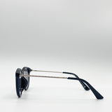 Thick Frame Round Sunglasses In Black