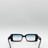 Black Mini Rectangle Sunglasses