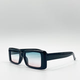 Black Mini Rectangle Sunglasses