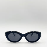 Black Chunky Retro Sunglasses
