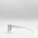 Oversized Matte Clear Frame Cat Eye Sunglasses