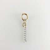 Matt Gold and Silver Plated Twisted Chain Drop Earrings