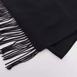 Tassel Black Blanket Scarf