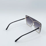 Black Visor Sunglasses with Smoke Lenses