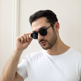 Classic Preppy Sunglasses With Key Hole Nosebridge