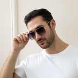 Silver Aviator Sunglasses with Metal Frames