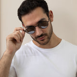 Classic Round Sunglasses with Mirror Lenses