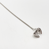 Small Heart Locket Necklace in Silver