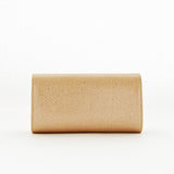 Glitter Envelope Clutch Bag in Champagne