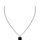 SVNX Silver Chain With Black Pendant