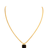 SVNX Gold Chain with Black Pendant
