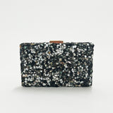 Embellished Clutch bag in Black Speckle