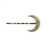 Silver/ Gold Crescent Moon Hairclips Set