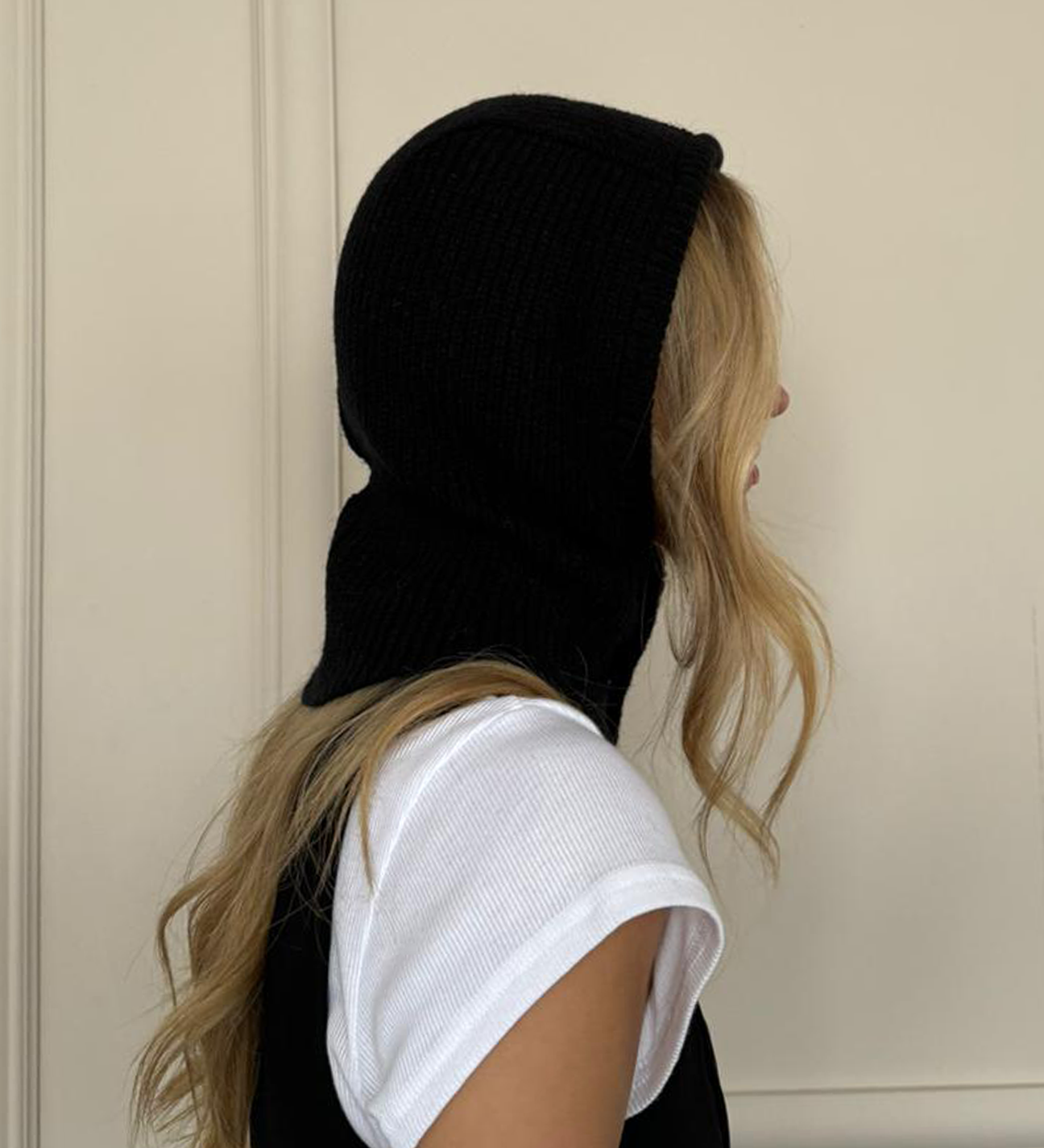 Knitted Balaclava with Snap Fastening - svnx
