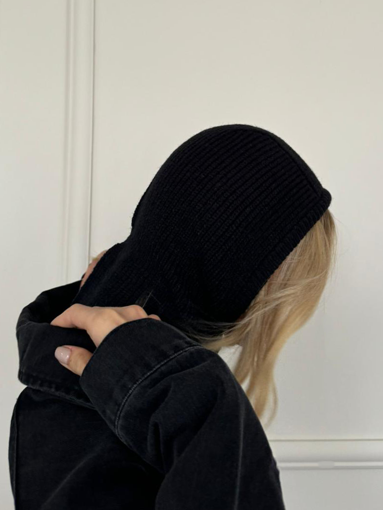 Knitted Balaclava with Snap Fastening - svnx
