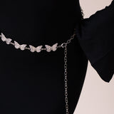 Butterfly Chain Belt In Silver