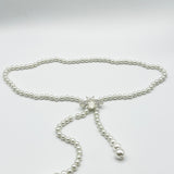 Bee Pearl Chain Belt In Silver