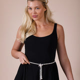 Bee Pearl Chain Belt In Silver - svnx