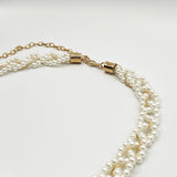Braided Pearl Chain Belt In Gold