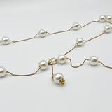 Minimal Pearl Chain Belt In Gold