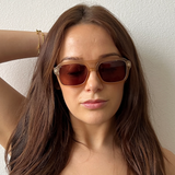 70's Navigator Sunglasses In Matte Sand