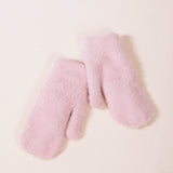 Soft Knitted Mittens In Pink