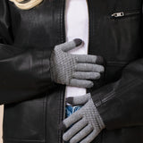 Basic Touch Screen Knitted Gloves in Grey