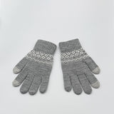 Christmas Gloves In Grey