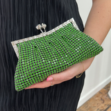 Green Crystal Clutch Bag