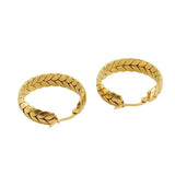 Braided Hoop Earrings In Gold