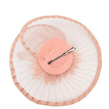 Spiral Circular Brim Fascinator with Feathers Burst in Pink - svnx
