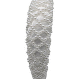 White Pearl Lattice Style Headband
