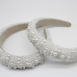 Pearl Headband with Assorted Sized Pearls Detailing