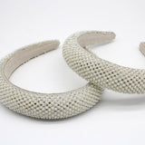 Ivory Pearls and Rhinestone Headband - svnx