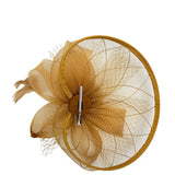 Floral Bow Mesh Detailing Fascinator in Beige - svnx