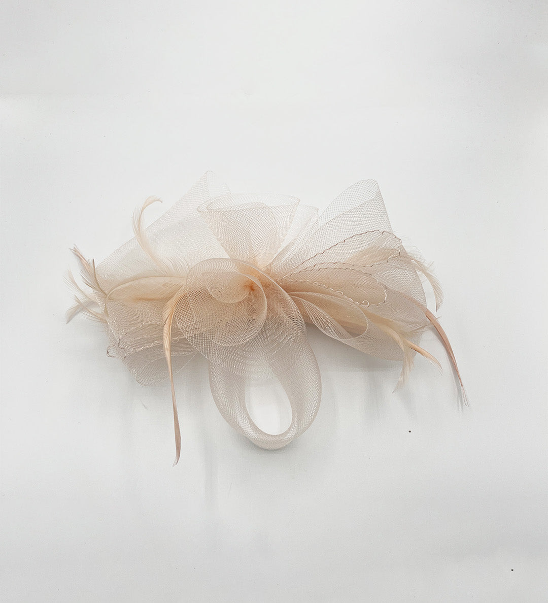 Knot Feather Fascinator in Pink