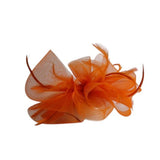 Knot Feather Fascinator in Orange