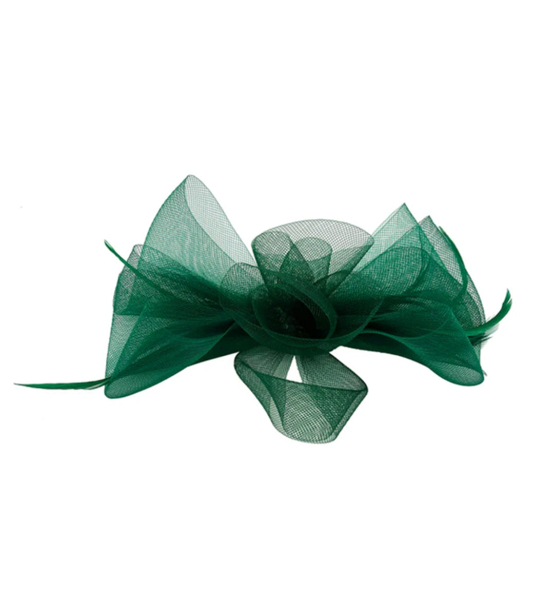Knot Feather Fascinator in Green